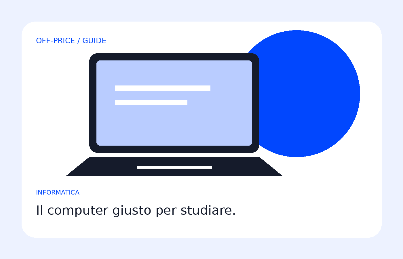 Illustrazione di notebook per la guida alla scelta del computer per studiare