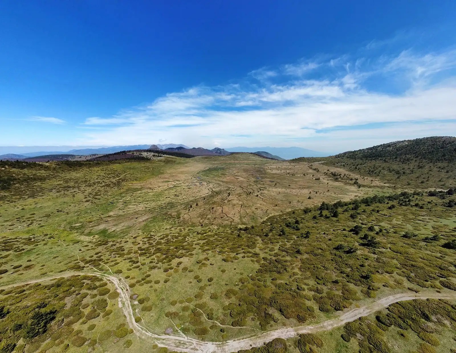 Dobro Pole - Macedonian Greek Border - Aerial view