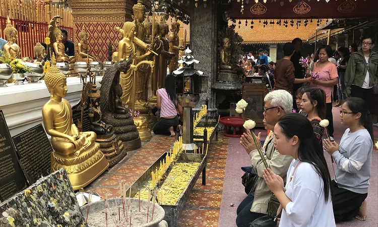 Wat Phra That Doi Suthep Temple- Chiang Mai’s Mountain Temple. Opening Hours, Entry Fee and Dress code for Chiang Mai’s Best Buddhist temple on the hill and How to go to Doi Sutep, One of the best and famous temples to visit in Chiang Mai - Thailand Tourism. Visit Wang Bua Ban and Montha Than Waterfalls on the way through Suthep road