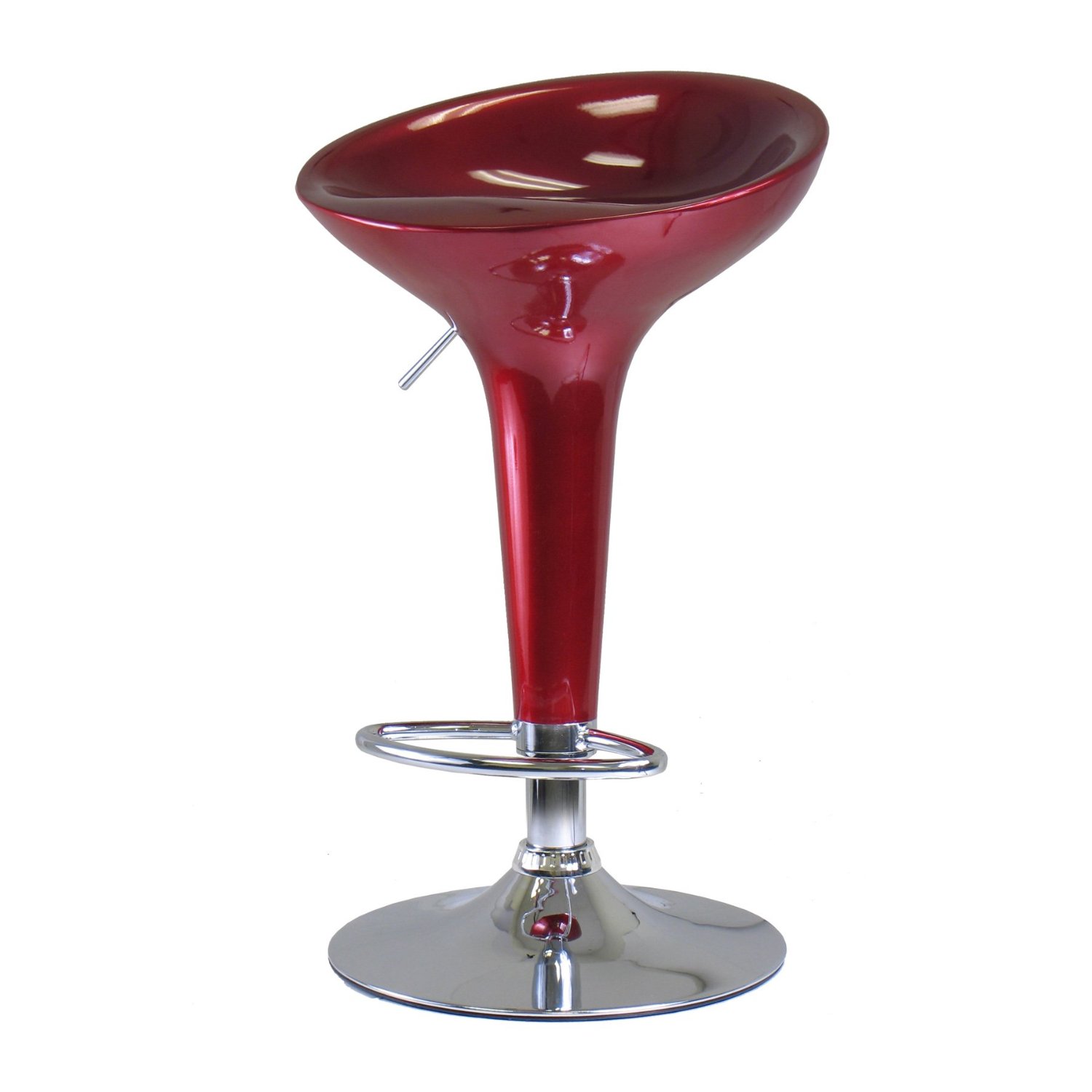 Air Lift Swivel Adjustable Stool Single Red