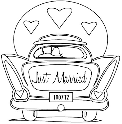 just married car