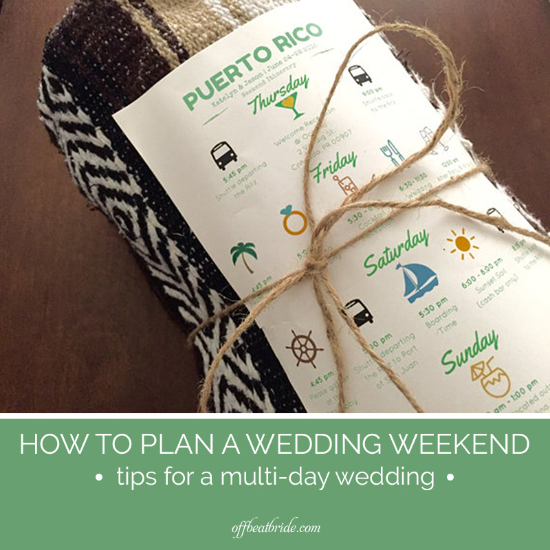 10 musthave tips for a wedding weekend