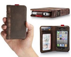 iphone leather book case
