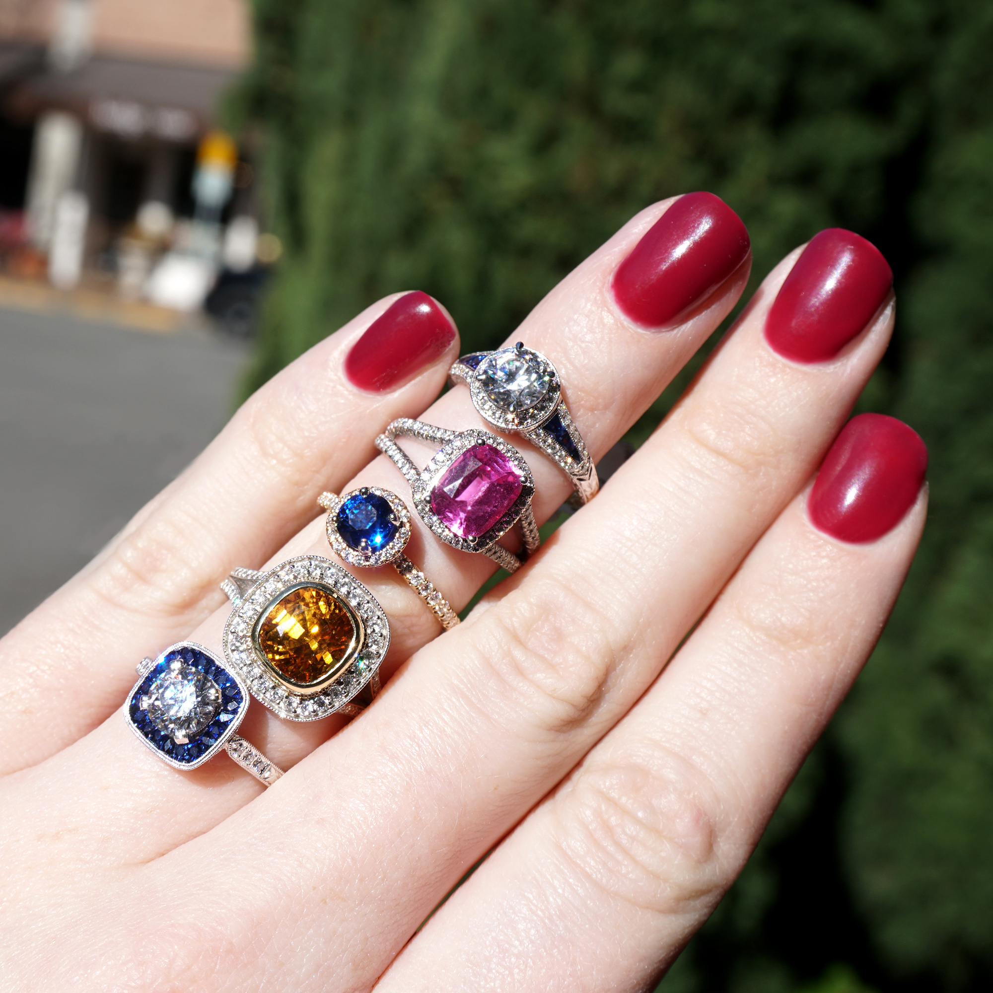 Sapphire ring stack