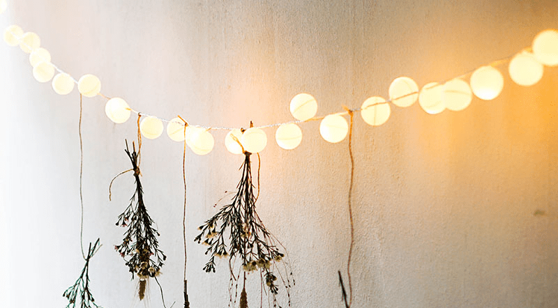 DIY this super easy ping pong ball light garland