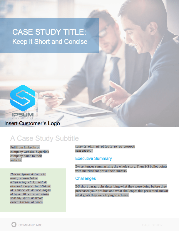 Case Study Templates