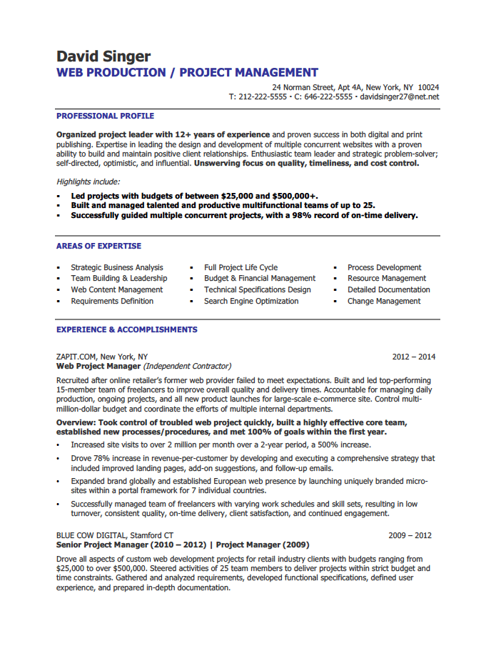 Free Marketing Resume Templates 10 Samples For Download