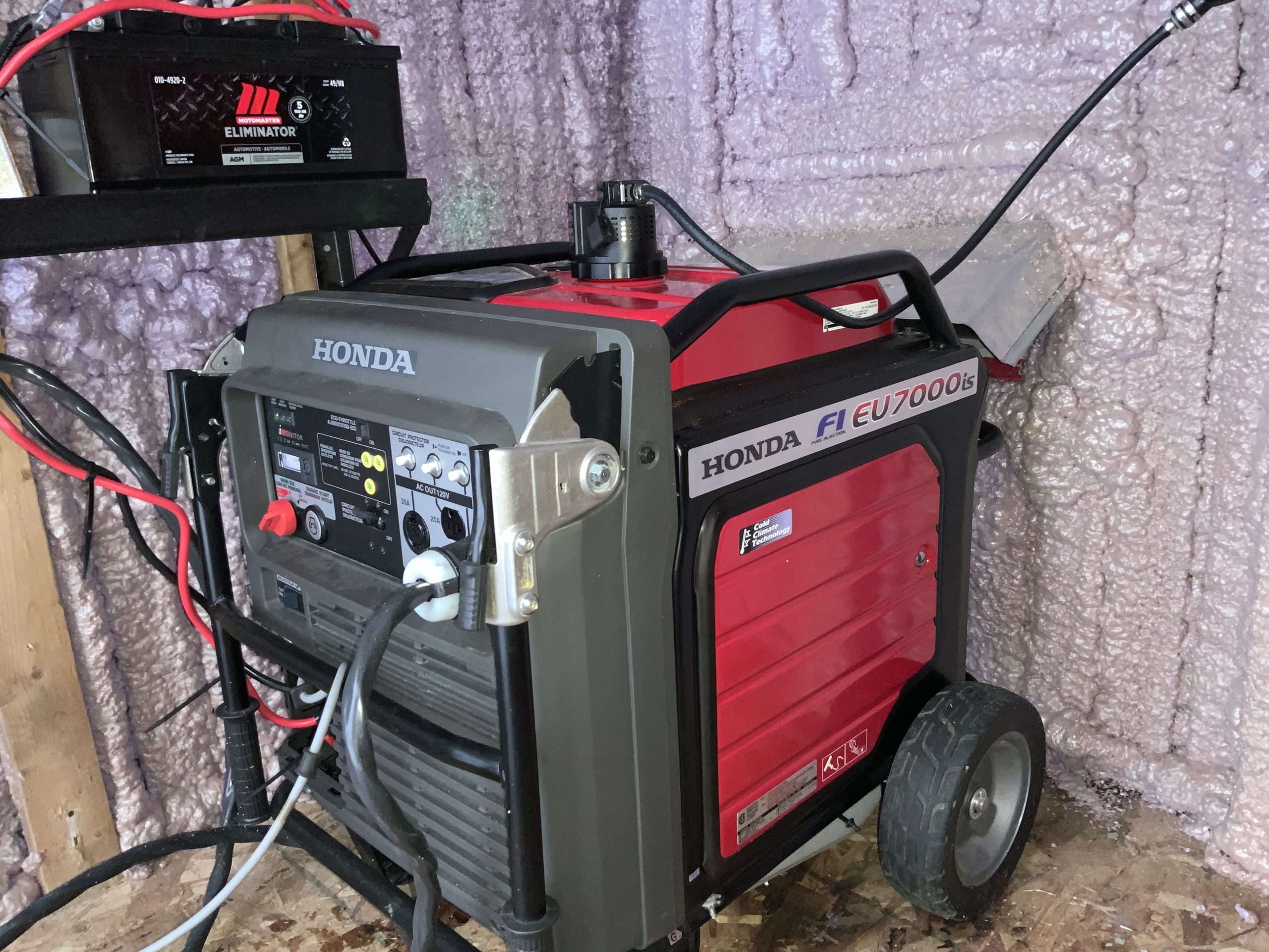 Honda EU7000 — Vue complémentaire de l'installation