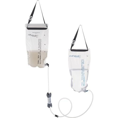 Platypus GravityWorks four-liter gravity filter with clean and dirty water bags