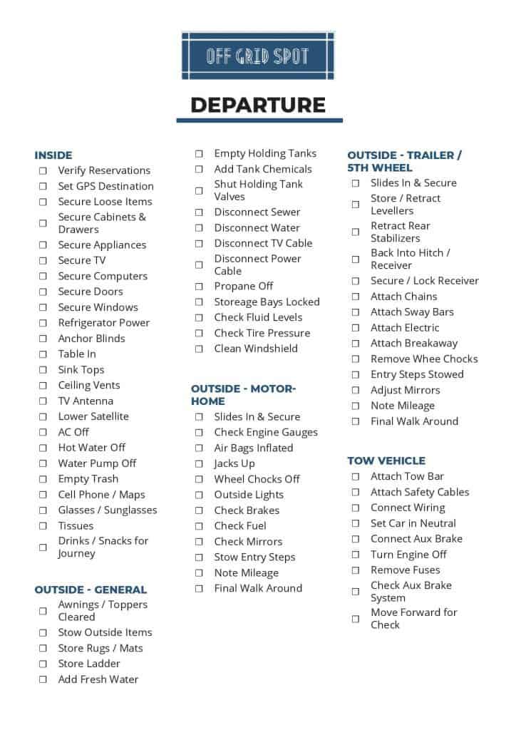 rv checklists 9 most essential camping lists download print for free offgridspot com