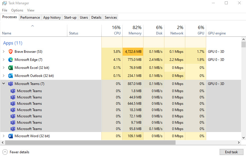 Teams and Memory Management Office 365 for IT Pros