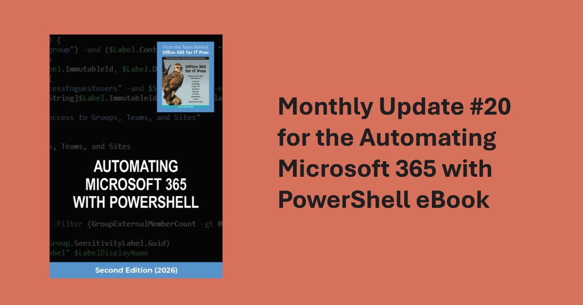 Automating Microsoft 365 with PowerShell Update 20