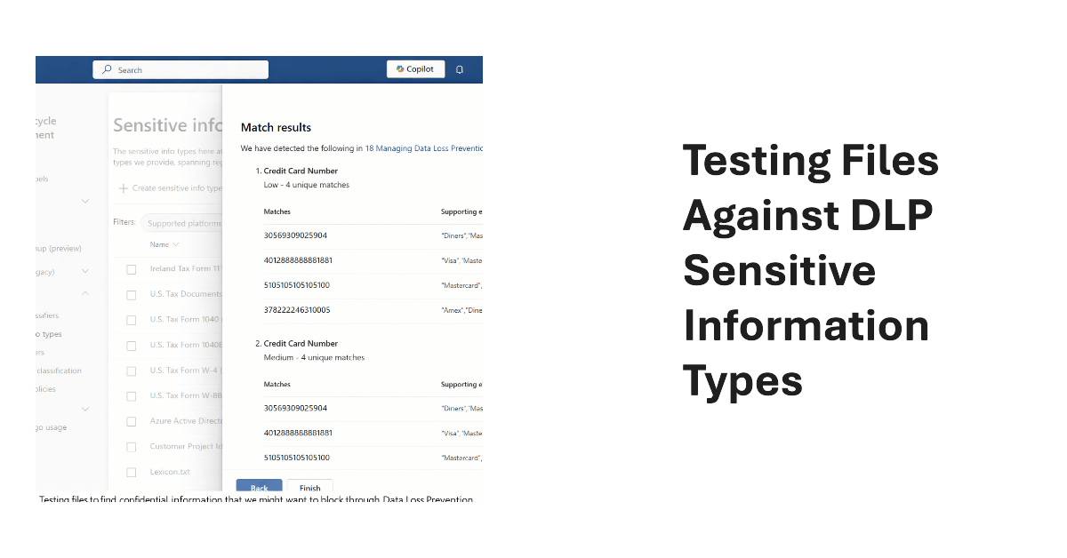 Test a File Against DLP Sensitive Information Types