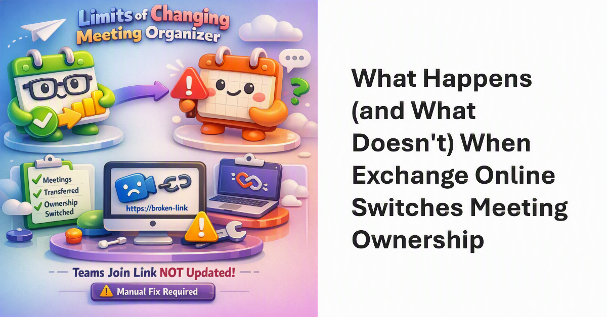 Use the Invoke-ChangeMeetingOrganizer Cmdlet to Transfer Meeting Ownership