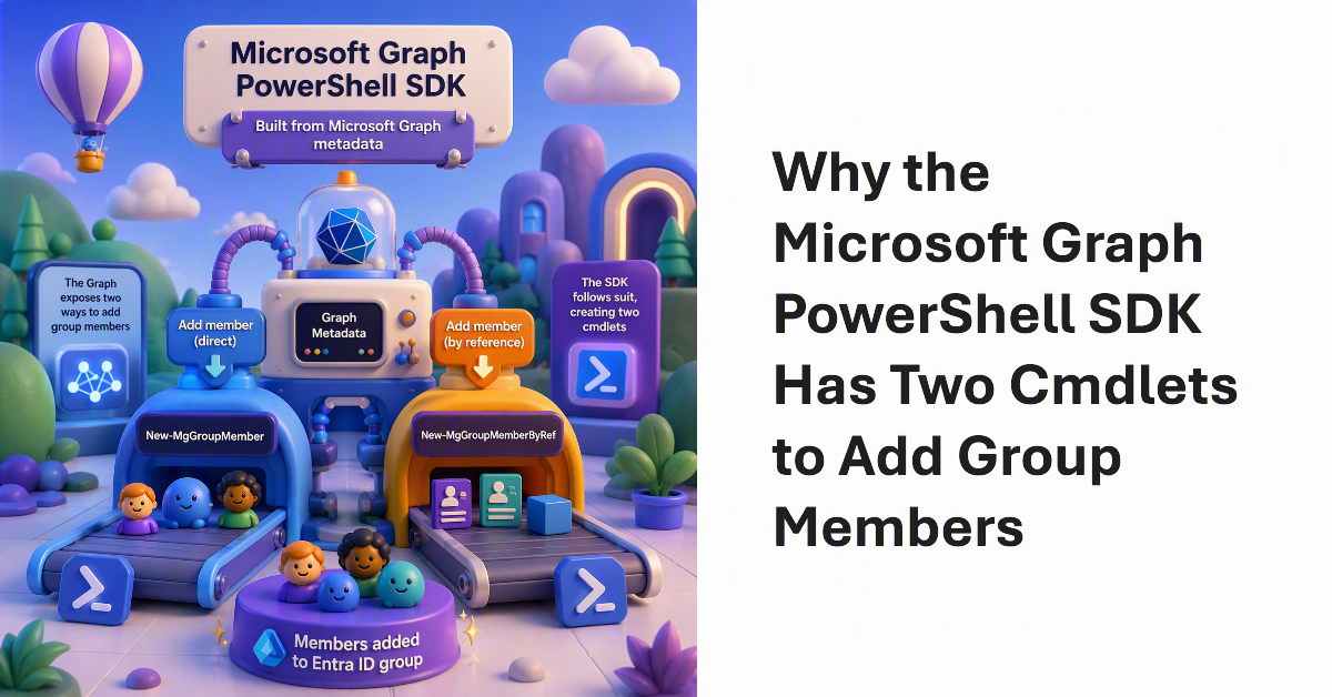 Why the Microsoft Graph PowerShell SDK has Two Cmdlets to Add Group Members