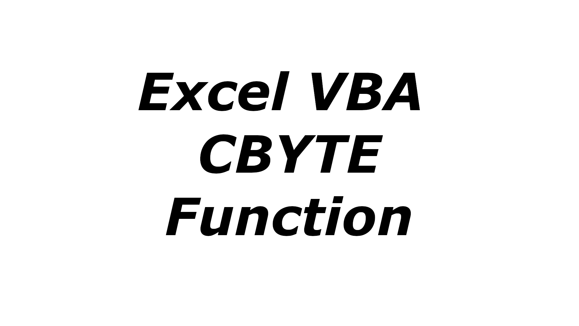 CByte VBA function How to convert data to Byte type