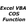 Cos VBA function - How to calculate the cosine