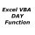 Day VBA function - How to calculate day of month from date