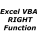 Right VBA function - How to use the Right function