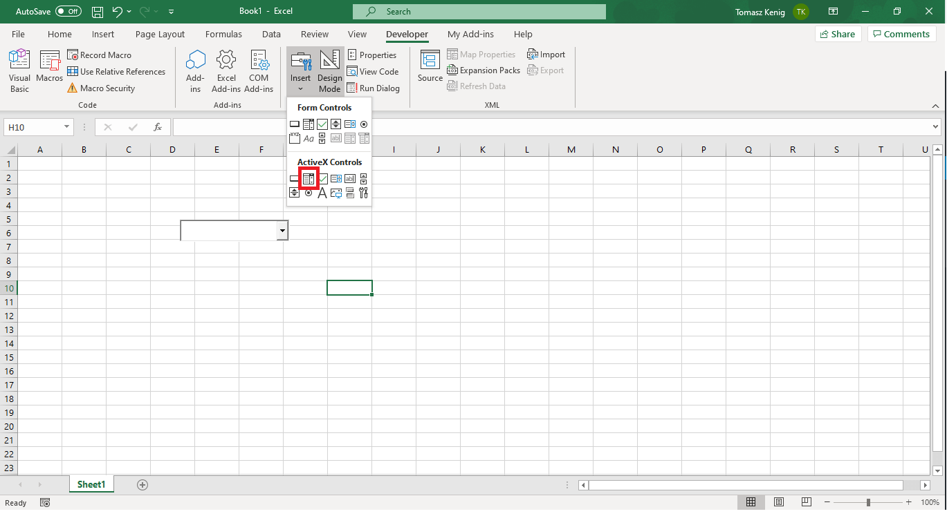 ActiveX Controls - ComboBox in Excel VBA - OfficeInside.Org