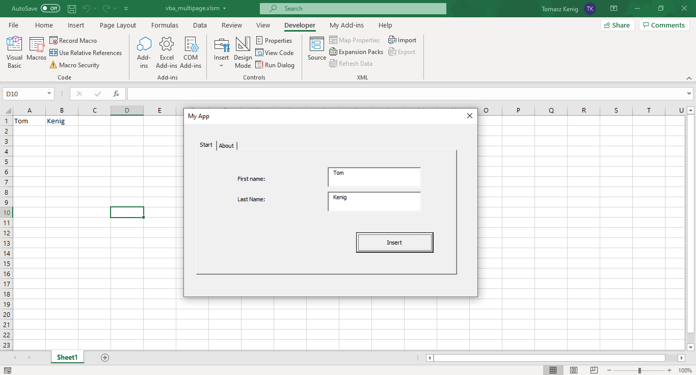 UserForm - MultiPage control in (ActiveX controls) - OfficeInside.Org