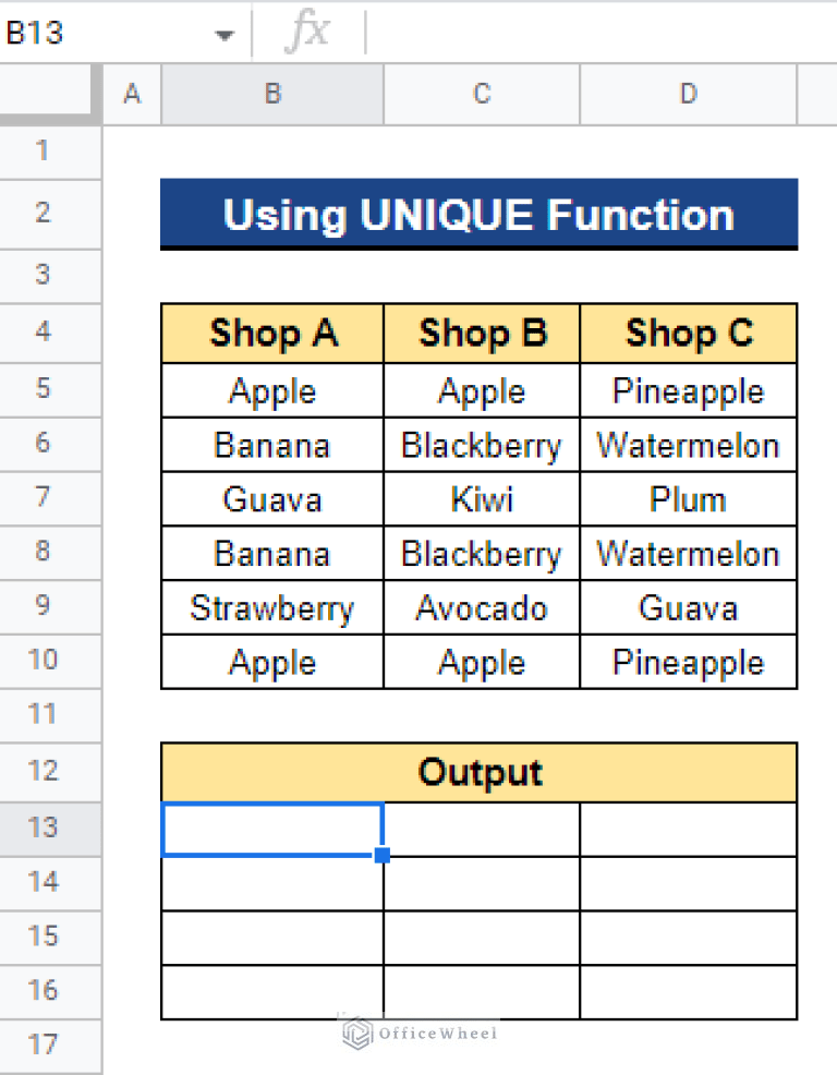 How To Create A Unique List Of Values Across Multiple Columns In Google Sheets Sheets For - Best Abstract Images in HD