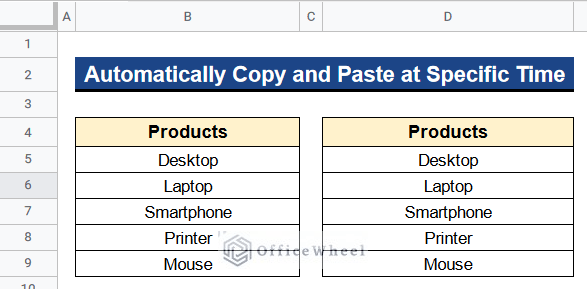 How To Copy And Paste Values Using Apps Script In Google Sheets