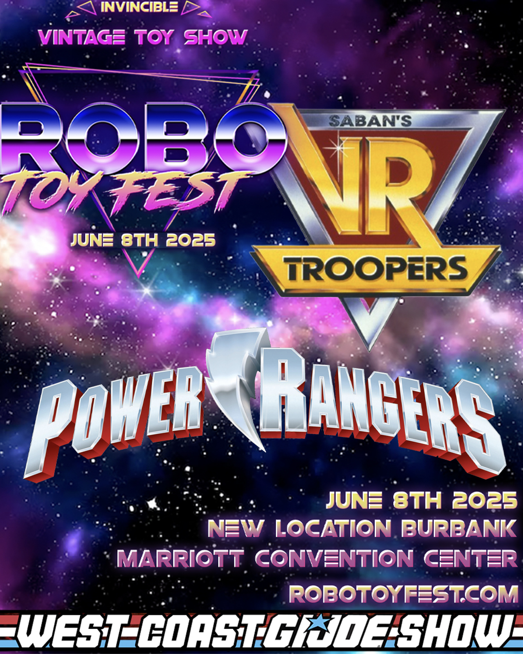 Power Rangers and VR Troopers at Robo Toy Fest Sunday June 8th