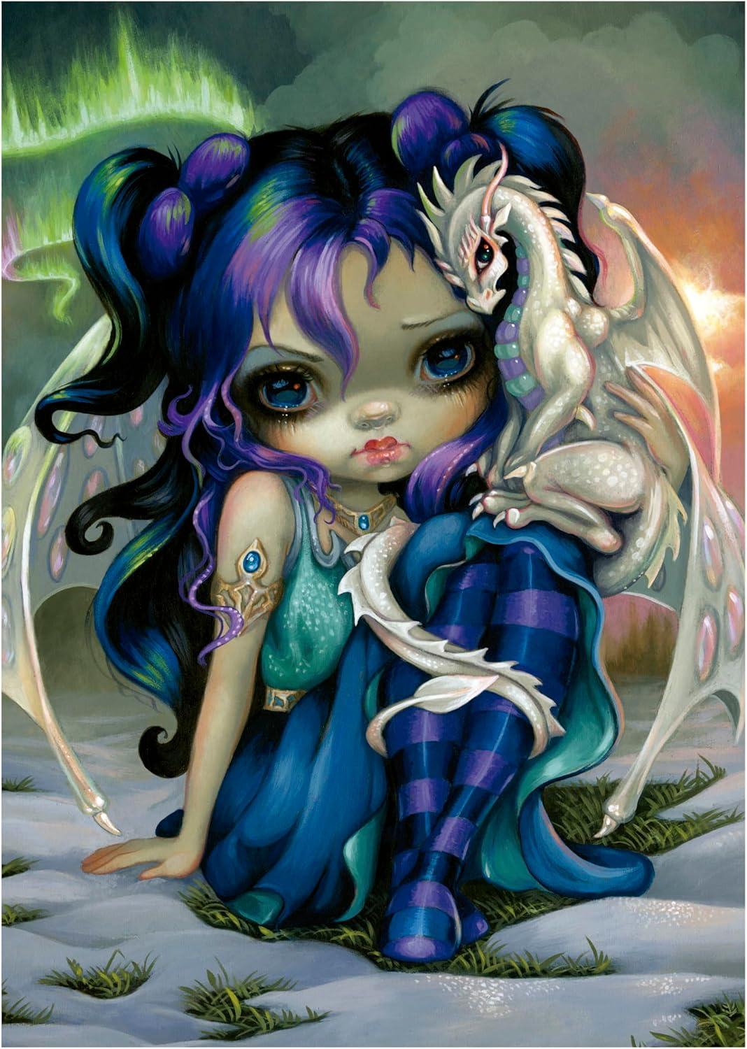 Educa - Frost Dragonling - 500 Piece Jigsaw Puzzle - Puzzle Glue Included - Completed Image Measures 18.9 " x 13.4 " - Ages 14+ (19906)