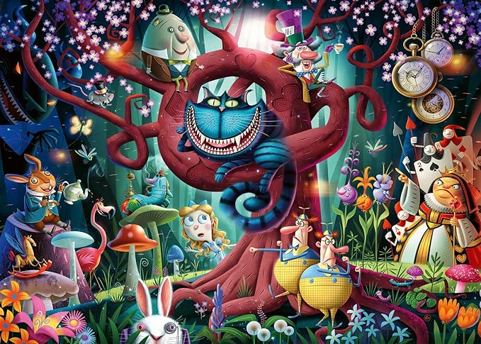 Ravensburger - Most Everyone is Mad - 1000 Piece Jigsaw Puzzle - Stunning Rendition of Alice in Wonderland