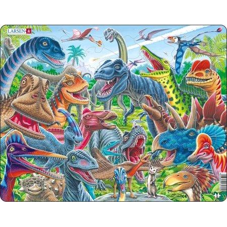 Larsen Puzzles Happy Dino 43 Piece Children S Jigsaw Puzzle