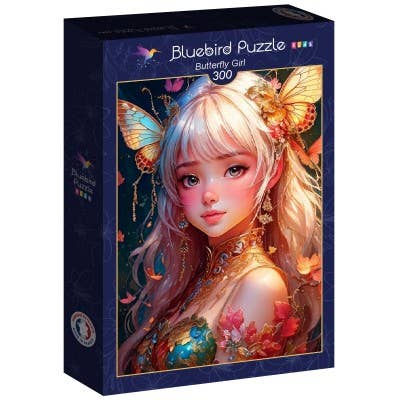 300 Piece Puzzle - The Girl with Butterflies