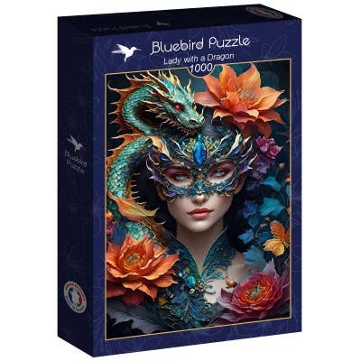1000 Piece Puzzle - Lady With A Dragon