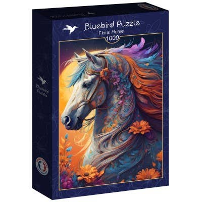 1000 Piece Puzzle - Floral Horse