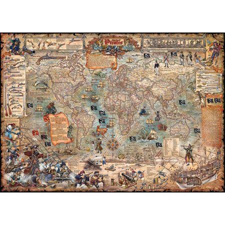 Heye Pirate World 2000 Piece History & Geography Jigsaw Puzzle