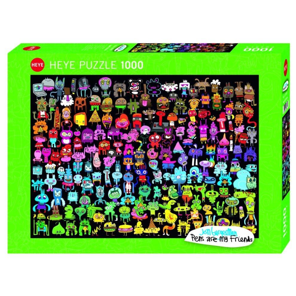 Heye Doodle Rainbow by Artist Jon Burgerman 1000 Piece Jigsaw Puzzle