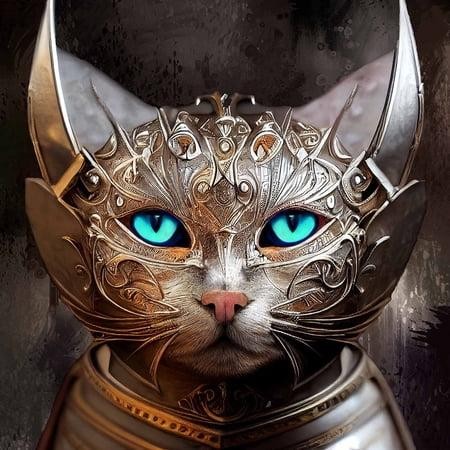 Sadie the Silver Cat Warrior 500 Piece