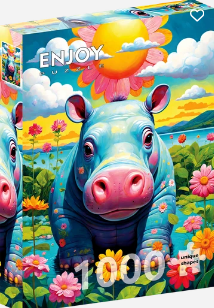 1000 Pieces Jigsaw Puzzle - Sunny Hippo