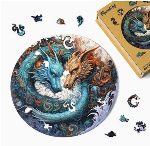 Wooden Puzzle - Dual Dragons