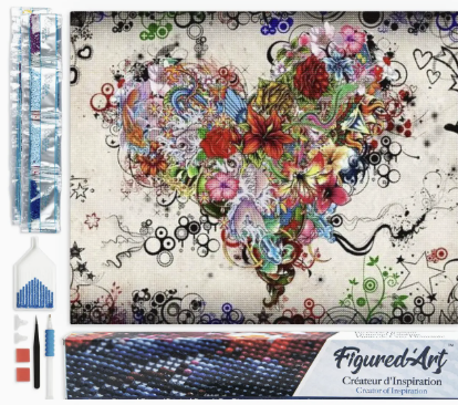 Heart Graffiti Diamond Art by The DoodleBug
