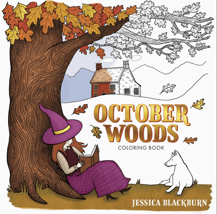 October Woods Coloring Book - by Jessica Blackburn (Paperback)