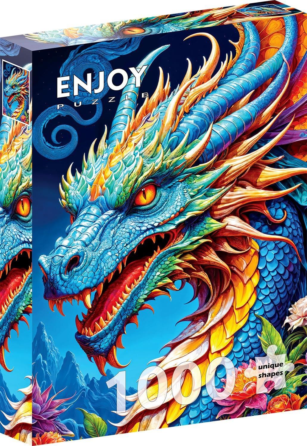 1000 Pieces Jigsaw Puzzle – Blue Dragon
