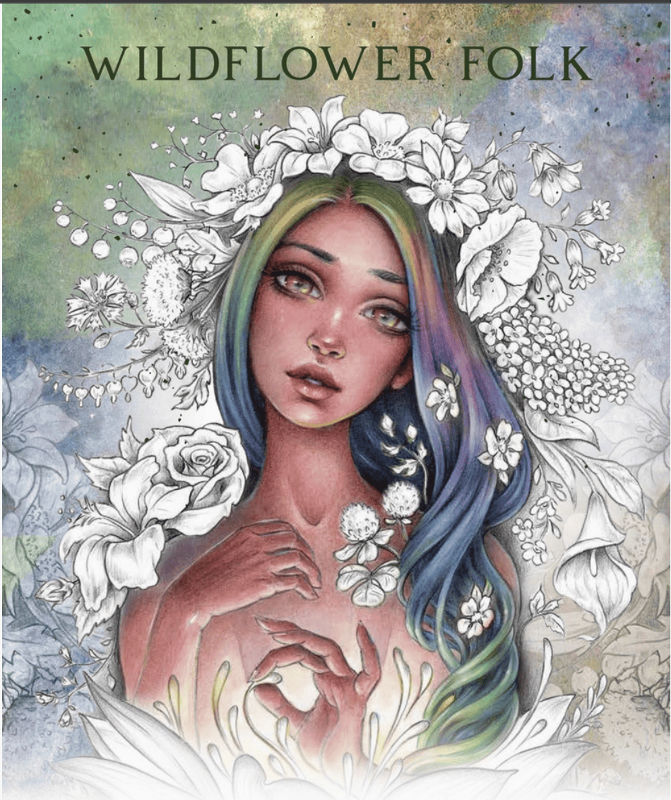 Wildflower Folk Coloring Book