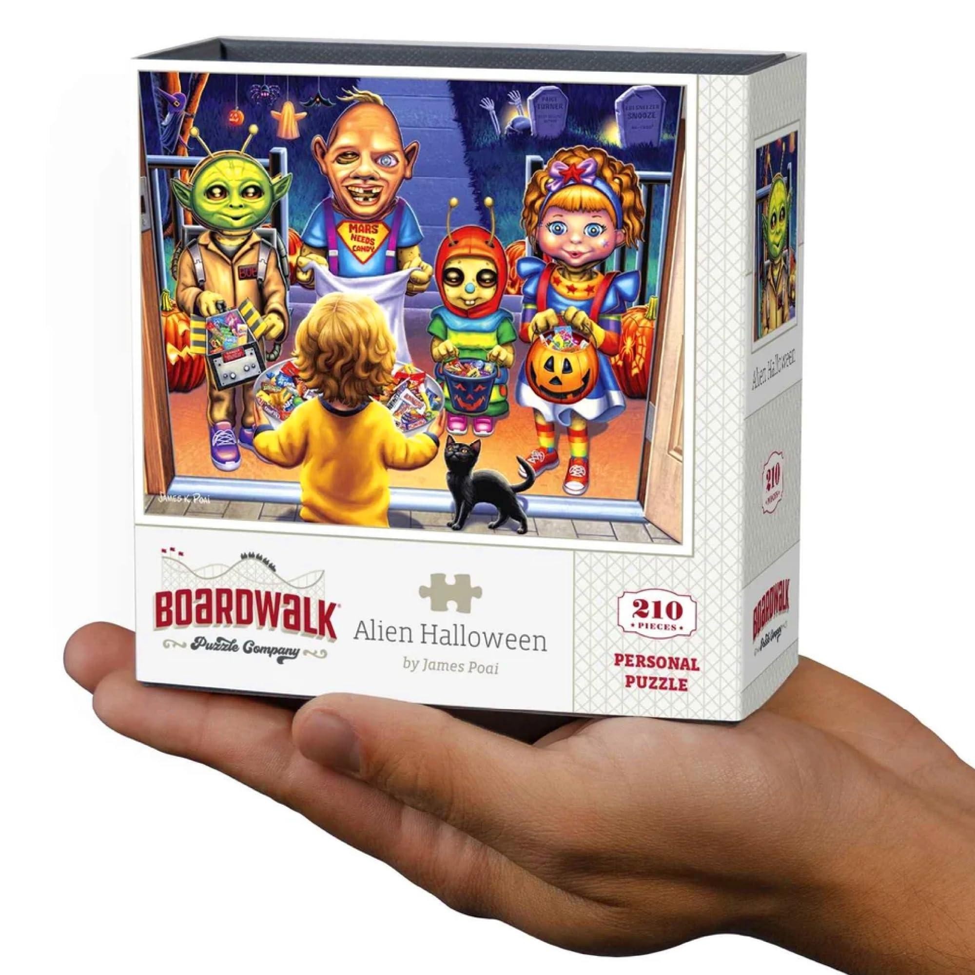 Boardwalk Puzzle Company Personal Puzzle, Alien Halloween, 210 Piece