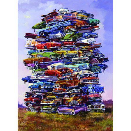 Classic Car Puzzle Fabulous 50s JunkPile by Dale Klee, 1000 Piece