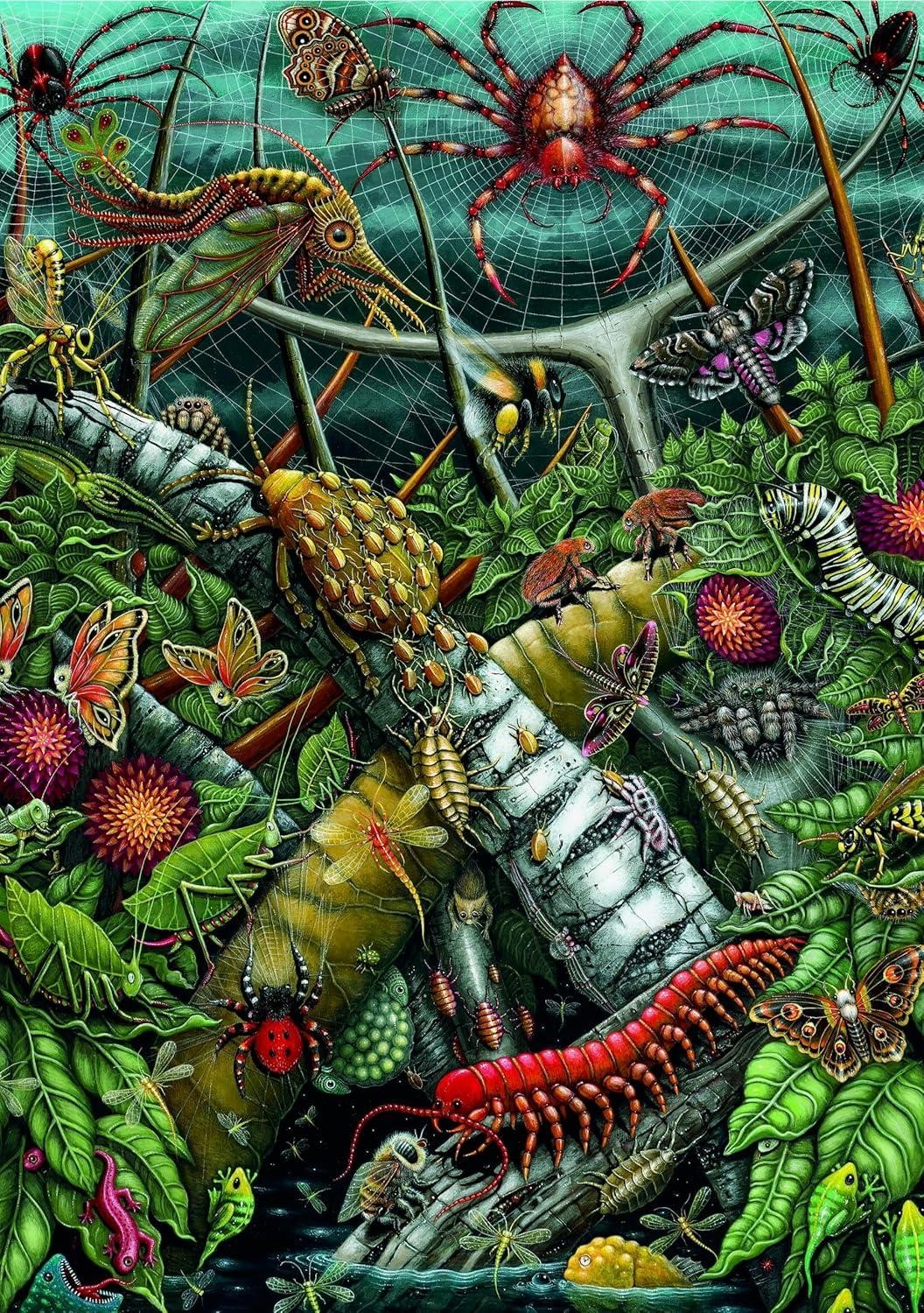 Art & Fable Puzzle Company Orb Weavers by Robert Steven Connett, 1000 Piece Fine Artwork Premium Adult Jigsaw Puzzle