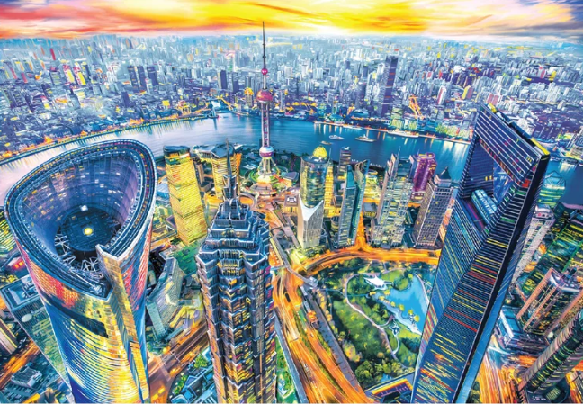 Anatolian Puzzle - View of Shanghai, 2000 Piece Jigsaw Puzzle, 3962