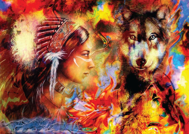 Anatolian Puzzle - Wolf Maiden - 1500 Piece Jigsaw Puzzle #4562, Multicolor