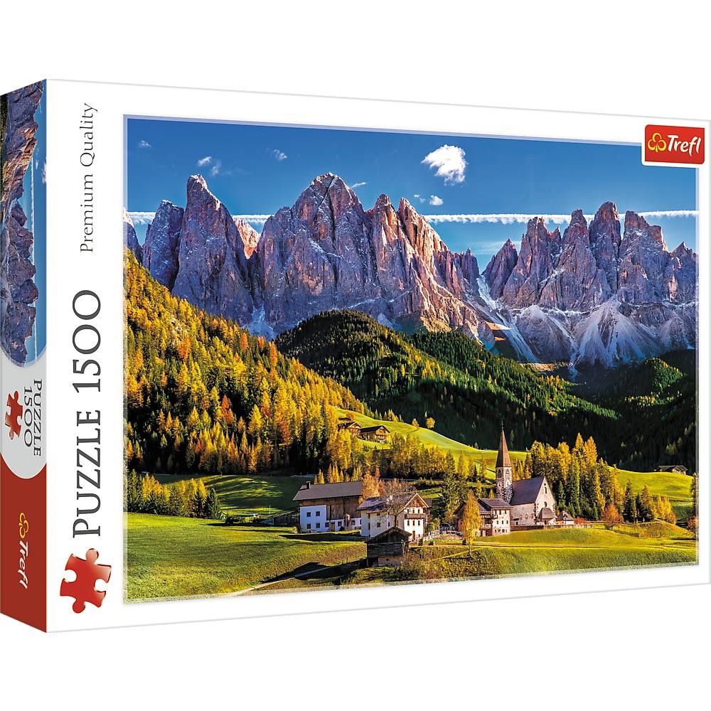 Val Di Funes Valley of Dolomites Italy - 1500 piece puzzle