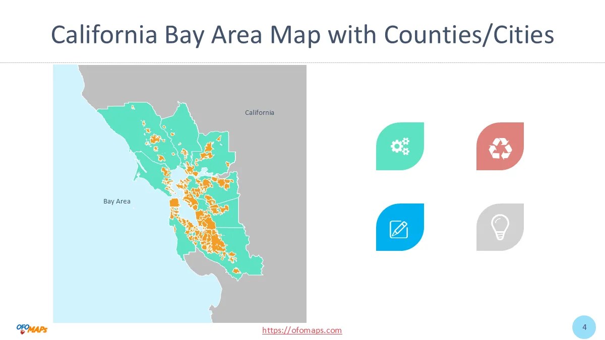 California Bay Area Map OFO Maps Bay Area Map 4 